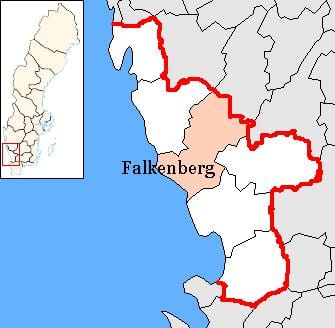 mapa Falkenberg, Szwecja
