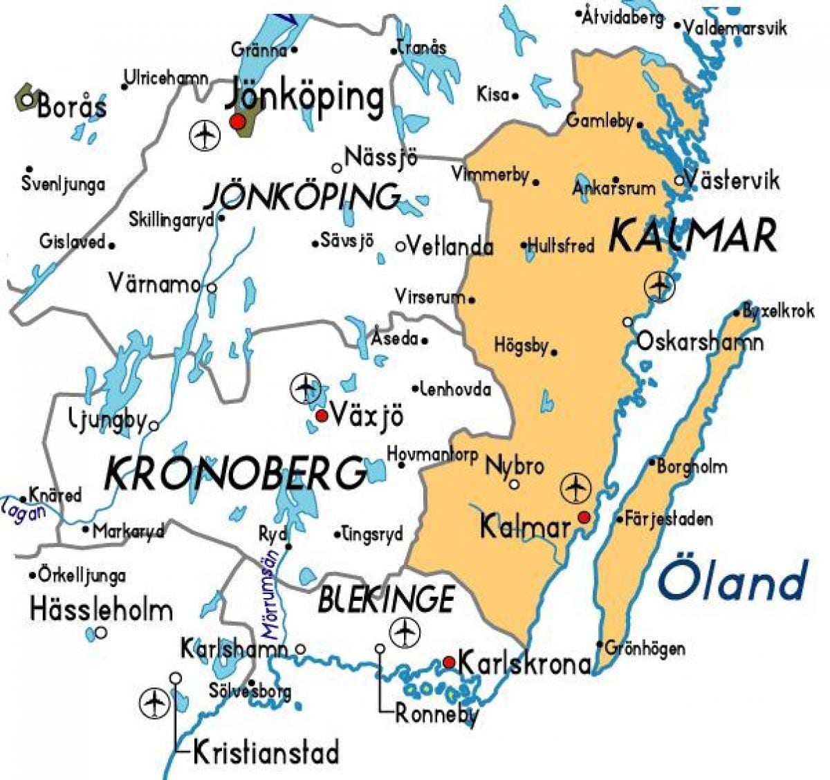 Kalmar Szwecja mapa