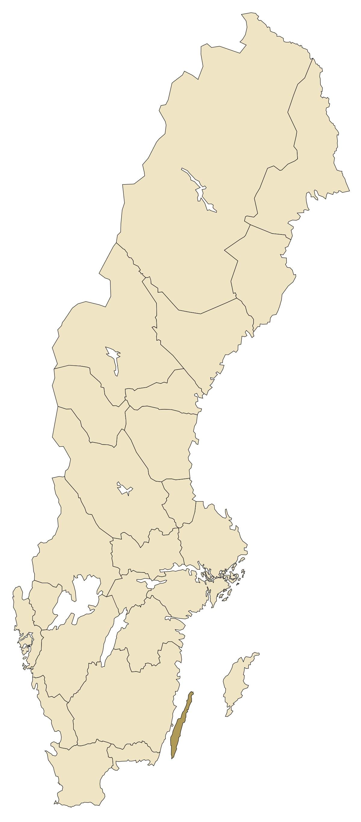 mapa Oland, Szwecja