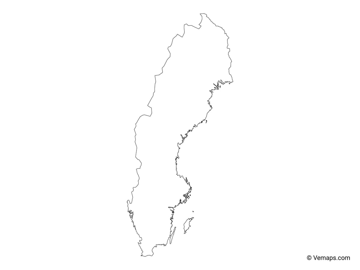 mapa Szwecji wektor