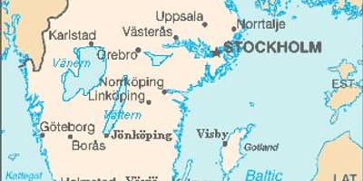 Mapa Växjö, Szwecja