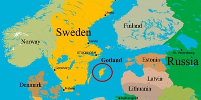 Mapa Gotlandia, Szwecja