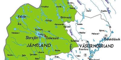 Mapa Jamtland Szwecja
