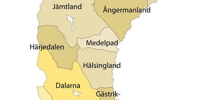 Mapa Laponii (Szwecja